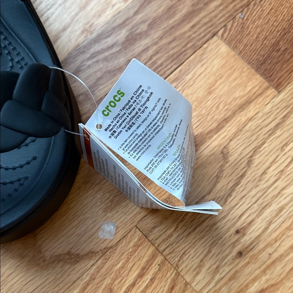 CROCS Women's Black Braided Slingback Platform Sandals - Picture 5 of 7